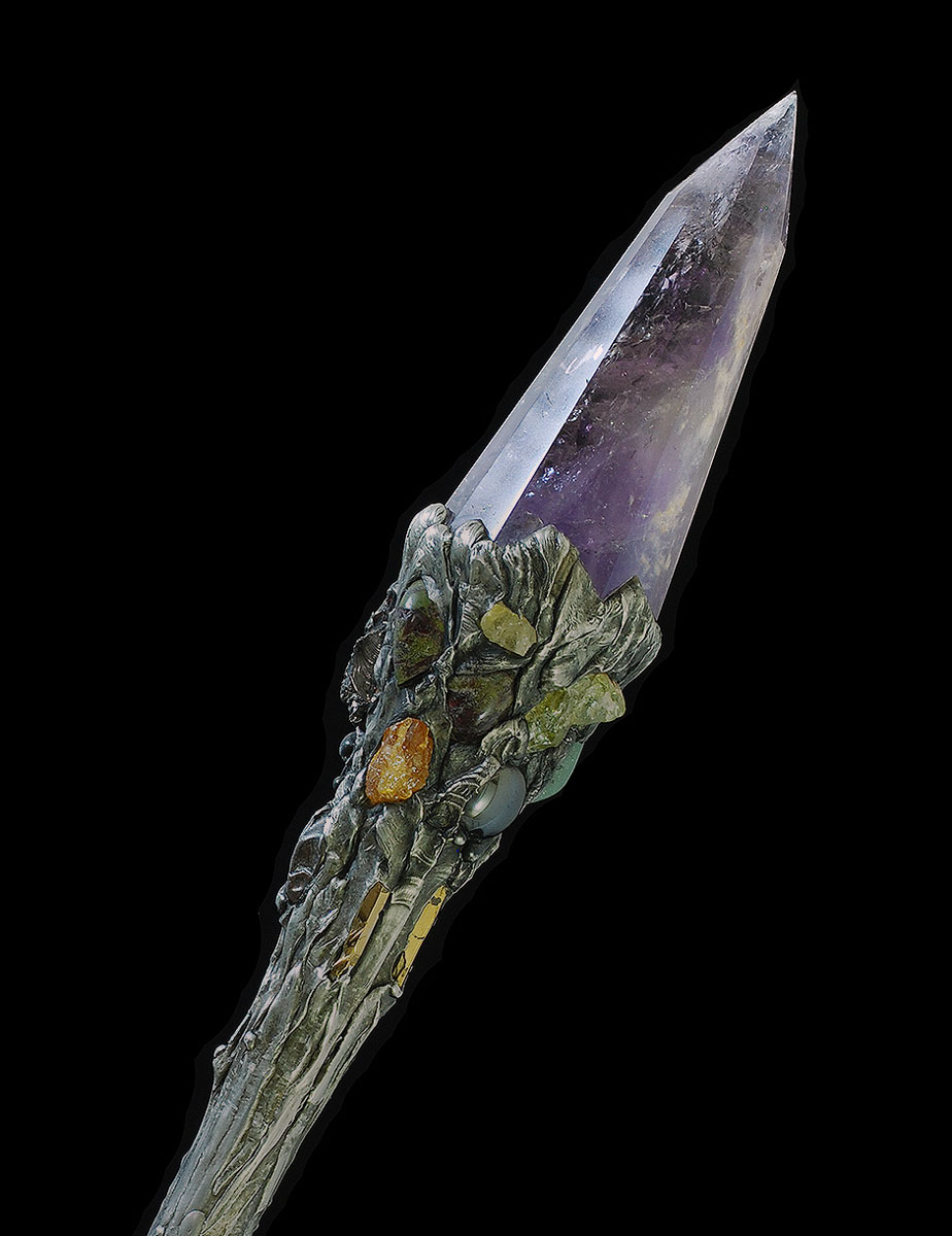 Violet Ray Amethyst Vibrational Power Wand - Click Image to Close